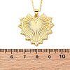 Brass Micro Pave Clear Cubic Zirconia Heart Pendant Necklaces for Women NJEW-S438-07B-G-5