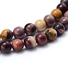 Round Natural Mookaite Beads Strands G-F216-8mm-19-3