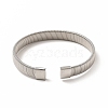 Non-Tarnish 304 Stainless Steel Flat Snake Chains Shape Open Cuff Bangle for Women BJEW-C0033-05P-3