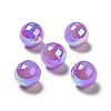 UV Plating Opaque Rainbow Iridescent Acrylic Beads LS-SACR-A001-03I-1