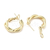 Brass Hoop Earrings EJEW-M260-06G-B-2