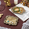 2Pcs 2 Styles Vintage Resin & Alloy Rectangle Tray Display Decorations for Rings Earrings Necklaces AJEW-PH0008-32-3