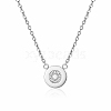 Stainless Steel Diamond Pendant Necklace for Women's Daily Wear CF4434-2-1
