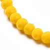 Faceted Glass Rondelle Beads Stretch Bracelet for Kid BJEW-JB06807-04-3