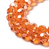 Electroplate Transparent Glass Beads Strands EGLA-A035-T8mm-A05-3
