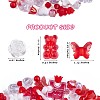 150 Pieces Random Rose Acrylic Beads Bear Pastel Spacer Beads Butterfly Loose Beads for Jewelry Keychain Phone Lanyard Making JX543H-3