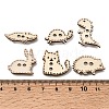 2-Hole Animal Theme Wood Buttons WD-CBA9CDE-02A-3