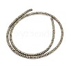 Rondelle Natural Pyrite Beads Strands G-I126-12-4x3mm-2