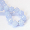 Grade AB+ Natural Blue Lace Agate Round Bead Strands X-G-E334-8mm-18-3