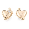 Brass Micro Pave Clear Cubic Zirconia Charms KK-N216-584LG-1