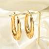 304 Stainless Steel Oval Hoop Earrings EJEW-Q011-14G-5