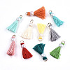 Polycotton(Polyester Cotton) Tassel Pendant Decorations FIND-T052-13-2