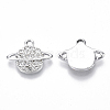 Alloy Rhinestone Pendants X-PALLOY-S133-002P-1