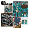   24Pcs 12 Styles Synthetic Turquoise Pendants PALLOY-PH0002-19-6