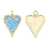 Brass Micro Pave Clear Cubic Zirconia Pendants KK-N227-93B-1