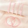 Natural Rose Quartz Bead Stretch Bracelets X-BJEW-K212-A-045-5