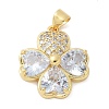 Brass Micro Pave Cubic Zirconia Pendants KK-K298-07A-G-1