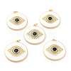 Real 18K Gold Plated Brass Micro Pave Cubic Zirconia Pendants ZIRC-L100-084G-05-1