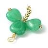 Saint Patrick's Day Natural Malaysia Jade Dyed Shamrock Pendants X-PALLOY-JF02235-01-2