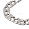 201 Stainless Steel Oval Mariner Link Chain Necklace NJEW-F222-37P-03-3