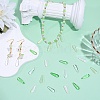 100Pcs 4 Colors Baking Paint Transparent Glass Pendants FIND-SC0023-48-7