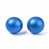 Pearlized Half Round Schima Wood Earrings for Girl Women EJEW-N048-001-04-1