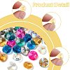 160Pcs 8 Colors Glass Charms RGLA-FS0001-24-2