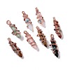 Natural & Synthetic Gemstone Pointed Big Pendants G-H274-05RG-1