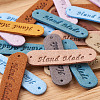 Microfiber Leather Labels DIY-TA0003-15-5