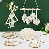 BENECREAT 1 Set Wood Macrame Leaf/Flower Cutting Template DIY-BC0009-99-7