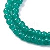 Baking Painted Imitation Jade Glass Round Bead Strands DGLA-XCP0001-22-3