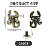 16Bags Scorpion Alloy with Iron Decorative Rivets BUTT-FH0001-035B-2