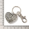 Valentines Day Gifts Tibetan Style Heart Keychain KEYC-JKC0009-25-3