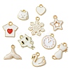 20Pcs 20 Styles Alloy Enamel Pendants ENAM-FS0001-73C-2