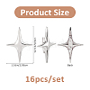 16Pcs Star Alloy Lapel Pins for Backpack Clothes JEWB-FH0002-96P-2