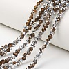 Electroplate Transparent Glass Beads Strands EGLA-A034-T1mm-M20-1