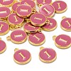 Golden Plated Alloy Enamel Charms X-ENAM-S118-08I-4