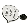 Word I Have Social Anxiety Alloy Enamel Pins JEWB-U009-08C-3