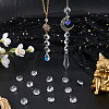 80Pcs Transparent Faceted Glass Connector Charms GLAA-SP0001-88D-01-4