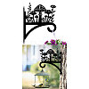 Iron Hanging Plant Hanger Bracket HJEW-WH0095-006-9
