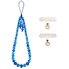 Round Synthetic Moonstone Beaded Mobile Straps HJEW-SW00042-08-1