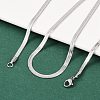 Non-Tarnish 304 Stainless Steel Snake Chain Necklaces NJEW-F195-01B-P-3