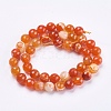 Natural Striped Agate/Banded Agate Beads Strands G-P364-20-8mm-2