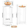 Transparent Acrylic Cotton Ball Swab Storage Canister MRMJ-WH0086-07-2