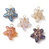 5Pcs Handmade Lampwork Pendants PALLOY-JF02288-01-S-1