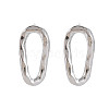 Non-Tarnish 304 Stainless Steel Twist Oval Stud Earrings for Women EJEW-N016-020P-1