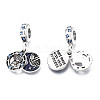 Rack Plating Alloy Enamel European Dangle Charms MPDL-N039-047-3