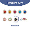 Crafans 24pcs 6 colors Zinc Alloy Rhinestone Pendants FIND-CF0001-01-14