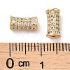 Brass Micro Pave Cubic Zirconia Beads KK-P239-24G-3
