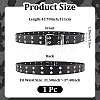 1Pc Star Eyelet PU Leather Waist Belts for Jeans AJEW-CL0005-63-2